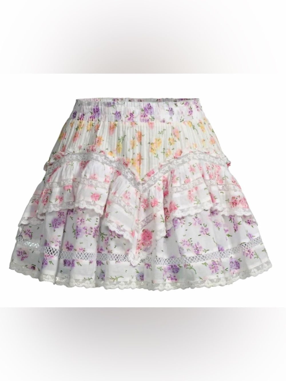 LoveShackFancy Abrielle Mini Skirt
